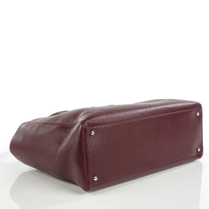 Chanel Deerskin Cerf Executive Shopper Tote Burgundy 4 of 7