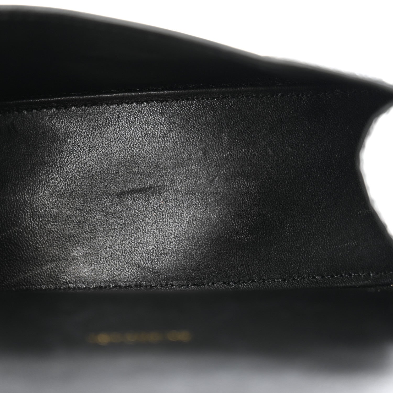 Balenciaga Shiny Calfskin Crocodile Embossed Hourglass Top Handle Bag XS Black 5 of 11