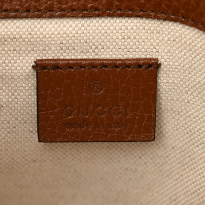 Gucci New Denim GG Monogram Dollar Calfskin Web Mini Horsebit 1955 Shoulder Bag Blue Tea Cuir Epilog 8 of 11