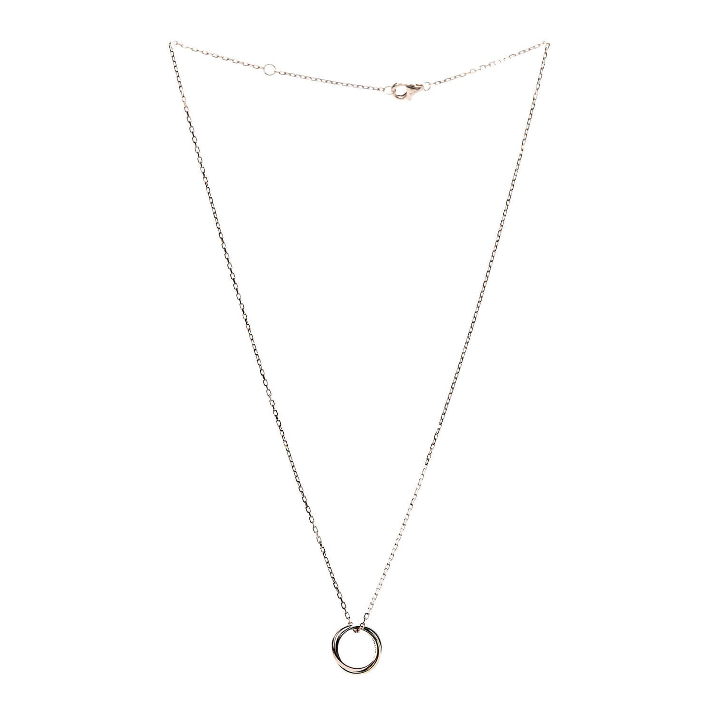 18K Pink Yellow White Gold Baby Trinity Pendant Necklace
