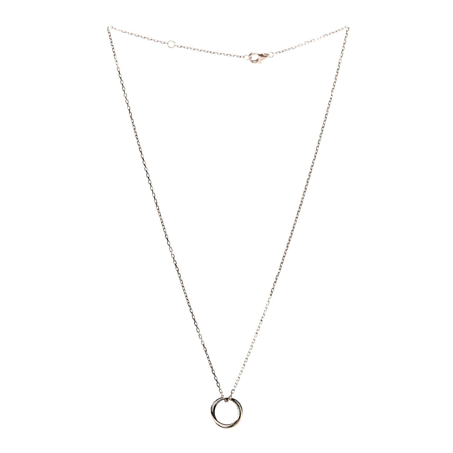 Cartier 18K Pink Yellow White Gold Baby Trinity Pendant Necklace 3 of 9