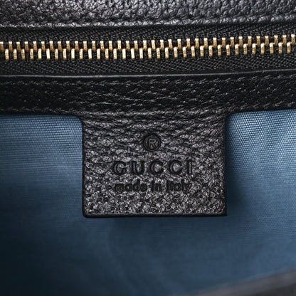 Gucci Textured Calfskin Bee Star Print Small Sylvie Shoulder Bag Black 6 of 11