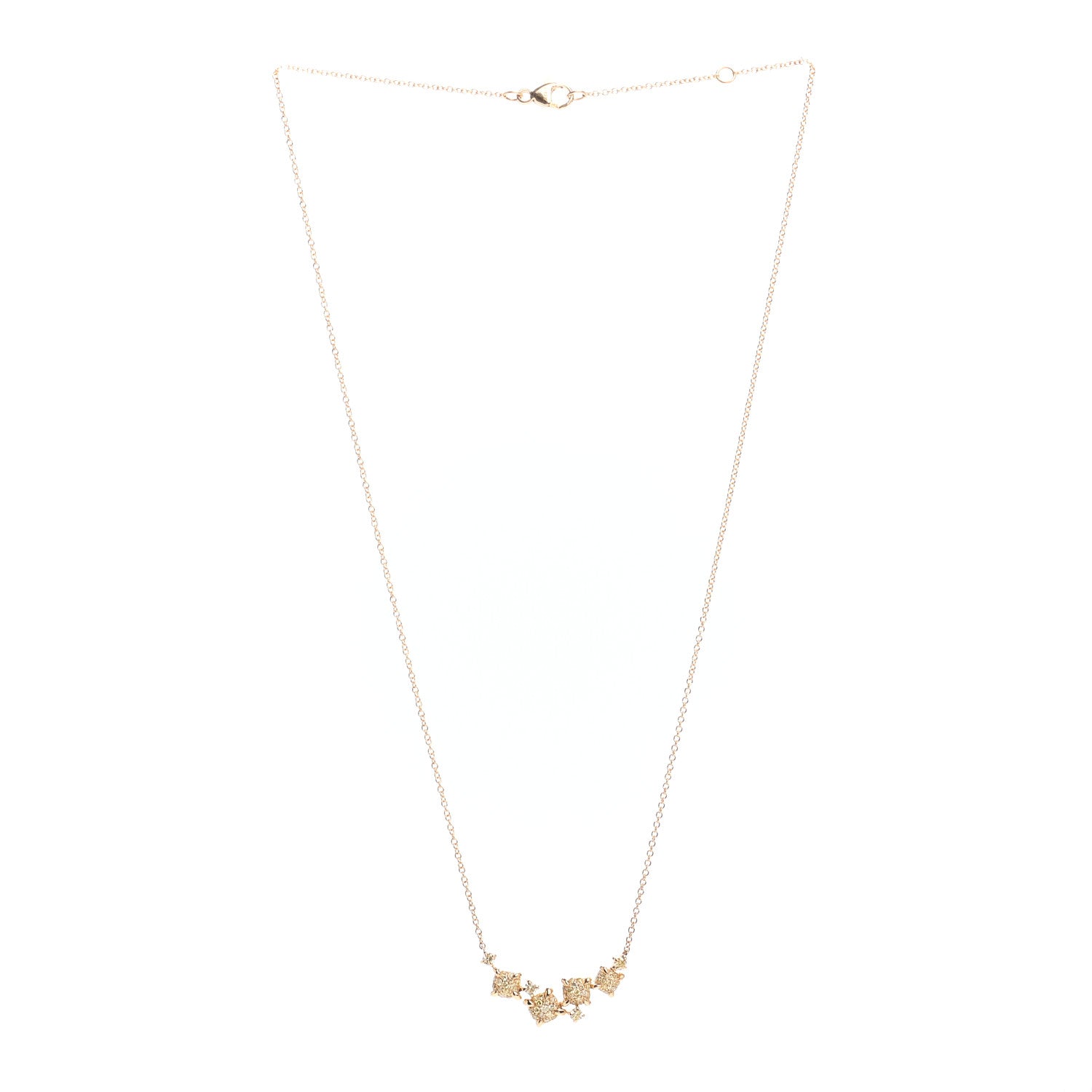 David Yurman 18K Yellow Gold Yellow Diamond Petite Chatelaine Necklace 3 of 5