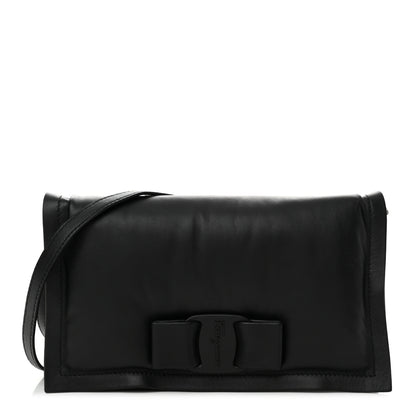 Salvatore Ferragamo Calfskin Mini Viva Bow Shoulder Bag Black 1 of 14