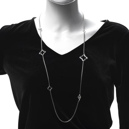 David Yurman Sterling Silver 25mm Quatrefoil Chain Necklace 2 of 5