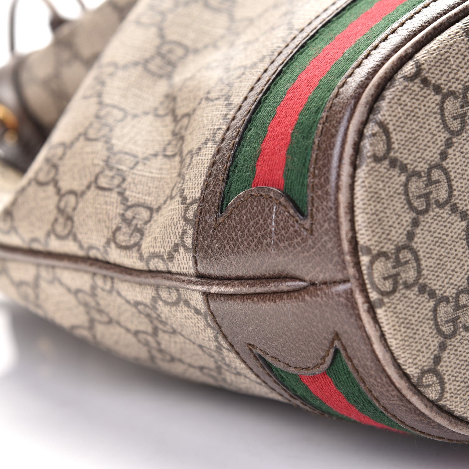 Gucci GG Supreme Monogram Web Ophidia Bucket Bag Brown 7 of 7