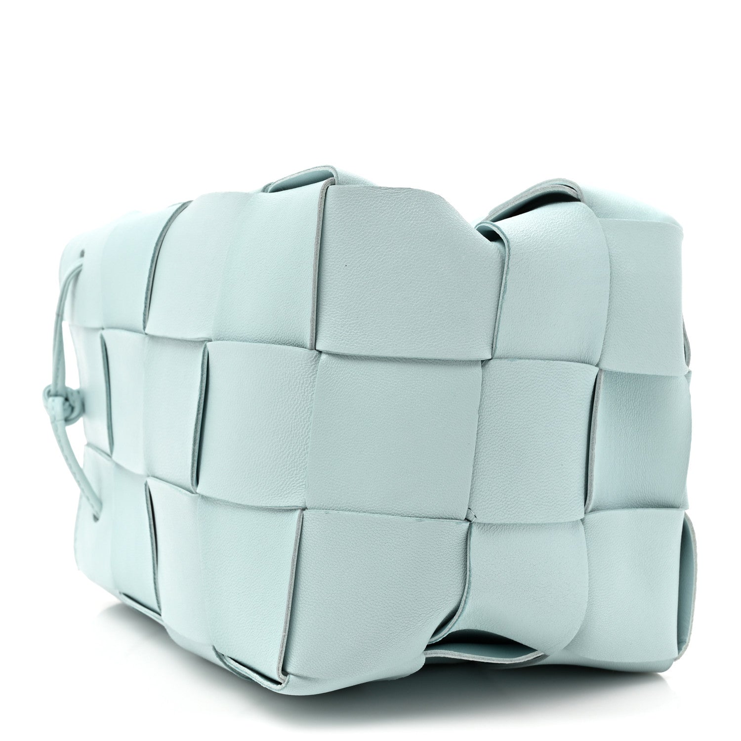 Bottega Veneta Nappa Maxi Intrecciato Small Cassette Bucket Bag Topazio Silver 4 of 9
