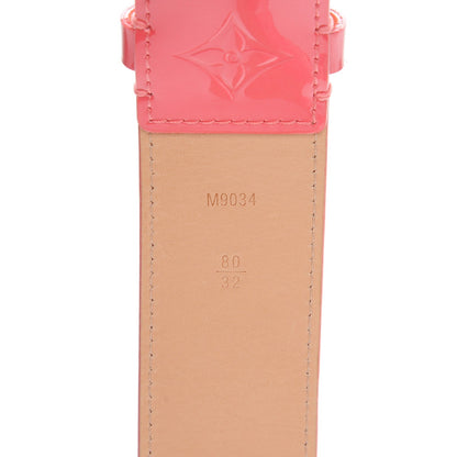 Louis Vuitton Vernis 40mm Fleur Belt 80 32 Rose Litchi 8 of 8