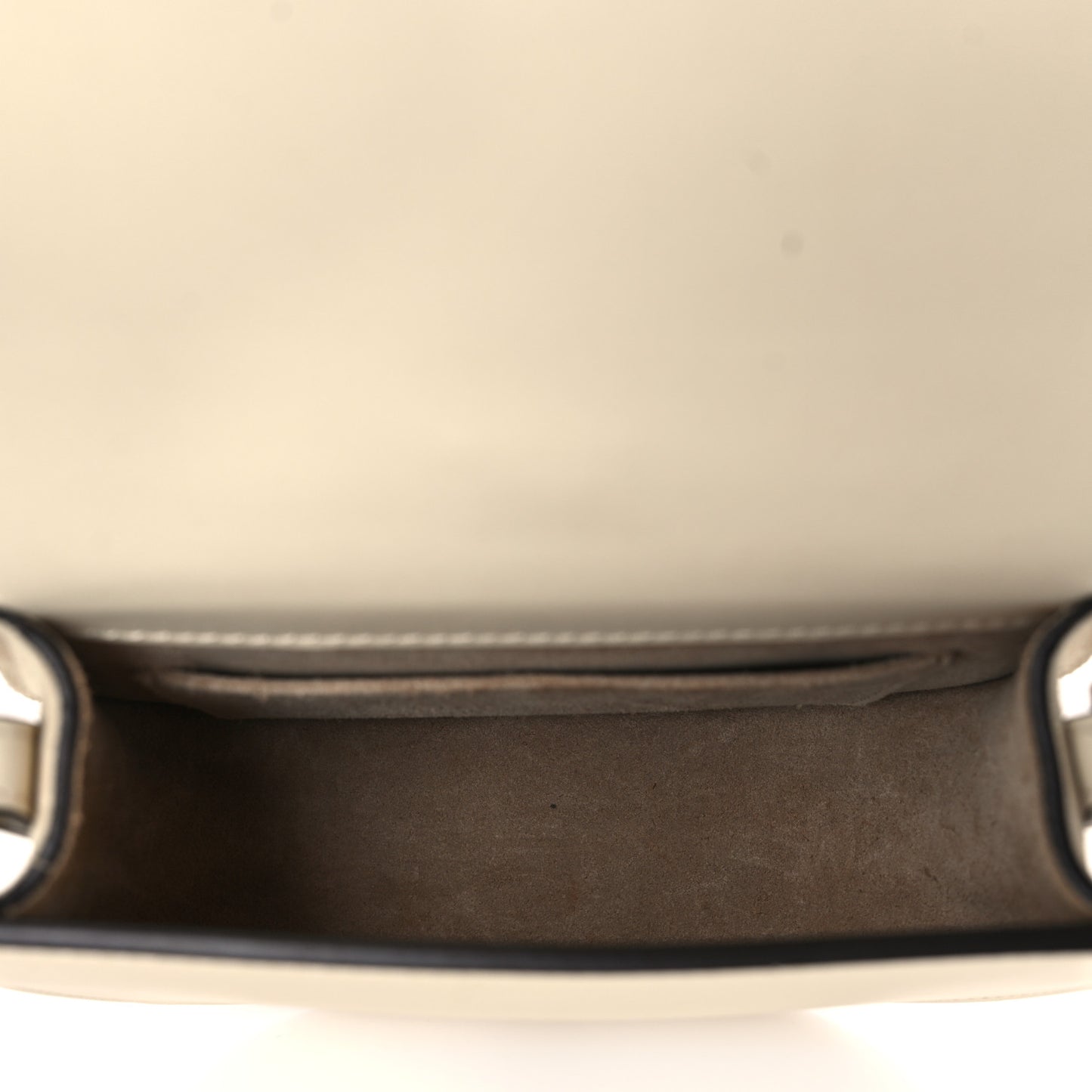 Calfskin Suede Small Nile Bracelet Bag Off White