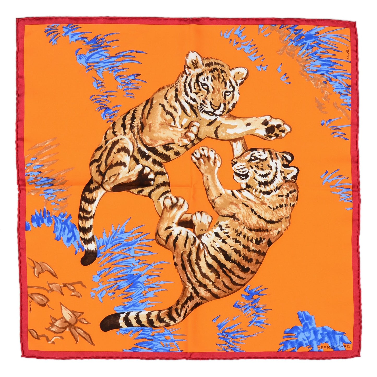 Silk Les Tigreaux Pocket Square