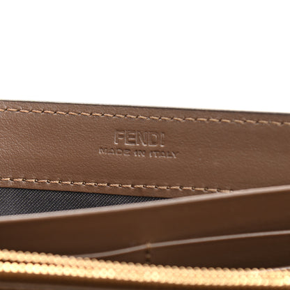 Fendi Vitello Soft F is Fendi Bi-Color FF 1974 Embossed Continental Envelope Wallet On Chain Maya Black 6 of 9