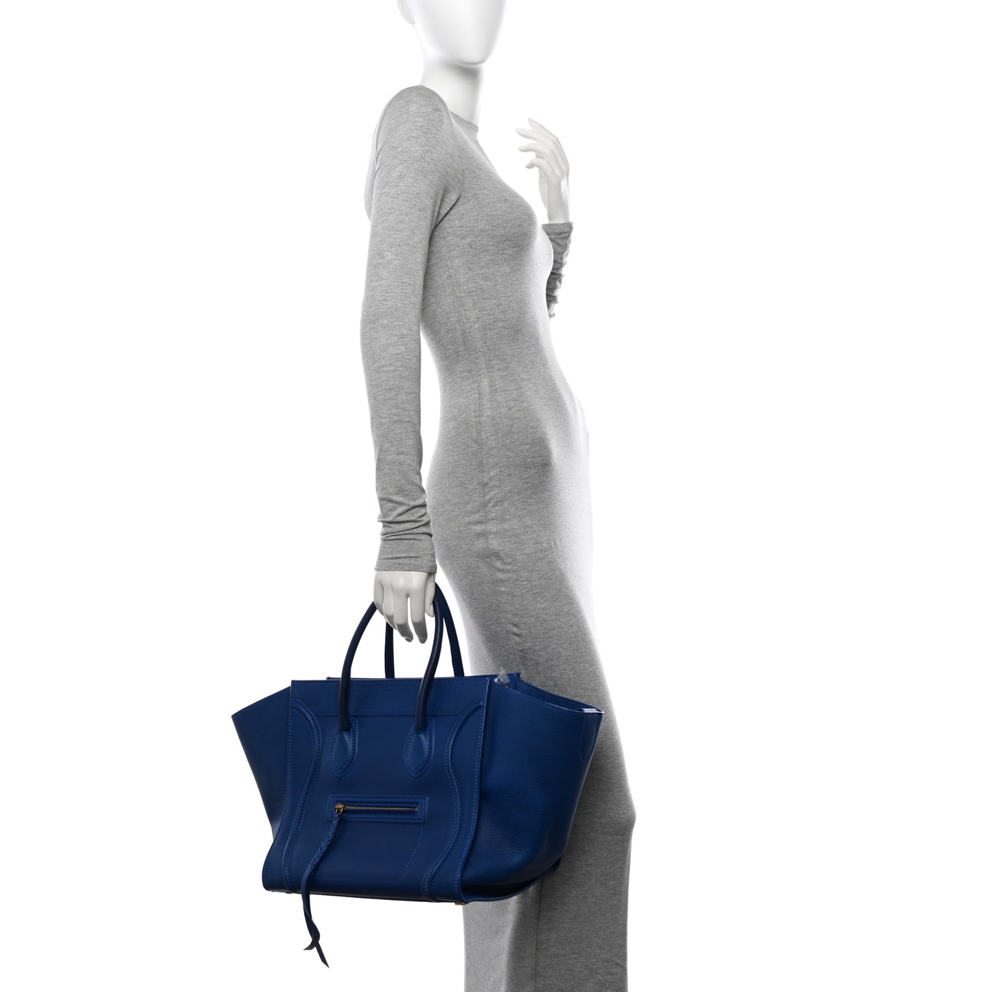 Supple Calfskin Medium Phantom Luggage Royal Blue