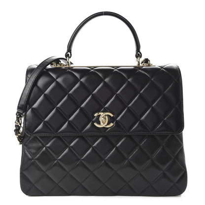 Chanel Lambskin Quilted Large Trendy CC Dual Handle Flap Bag Black 1 of 12