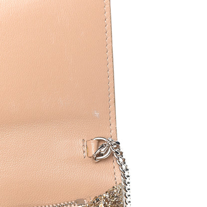 Jimmy Choo Glitter Milla Wallet on Chain Gold 7 of 10