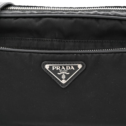 Prada Nylon Saffiano Vela Double Zip Crossbody Bag Black 10 of 12