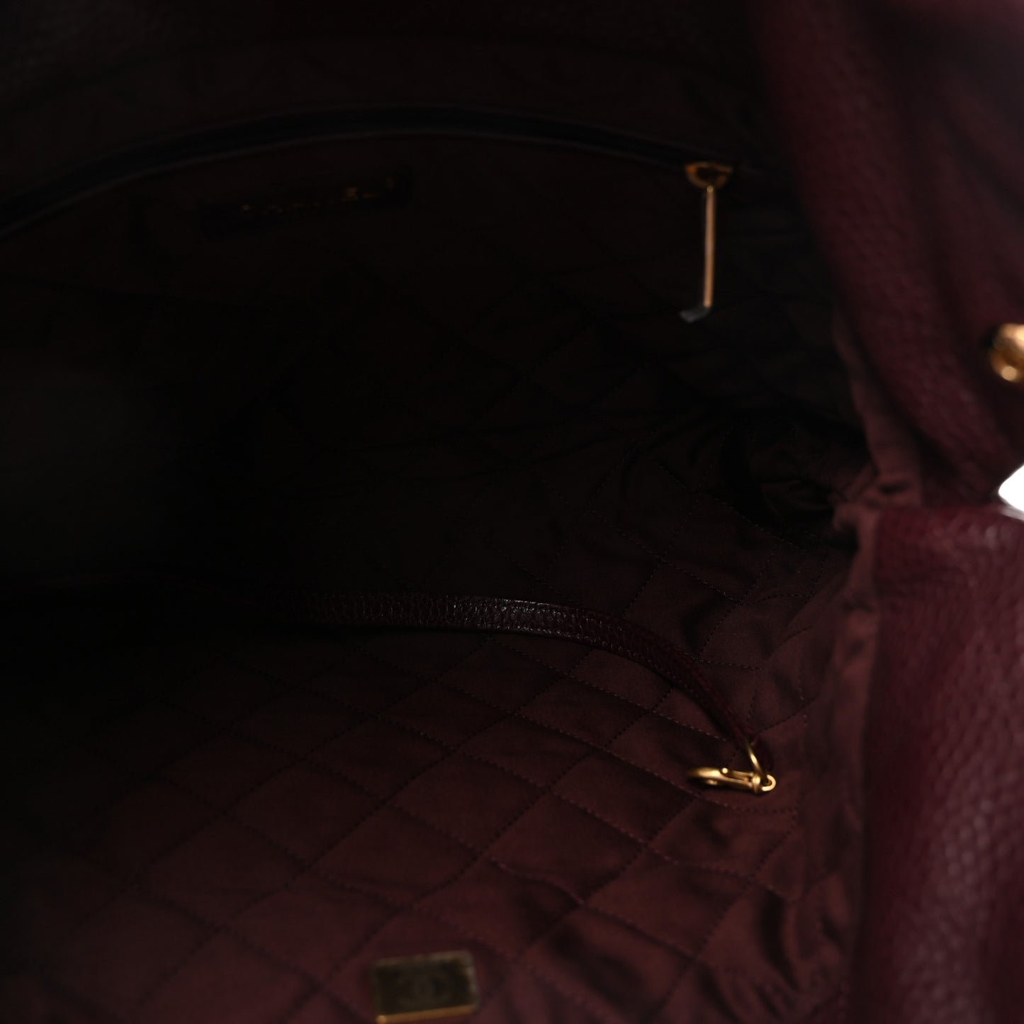 Caviar Quilted Small Chanel 22 Dark Burgundy