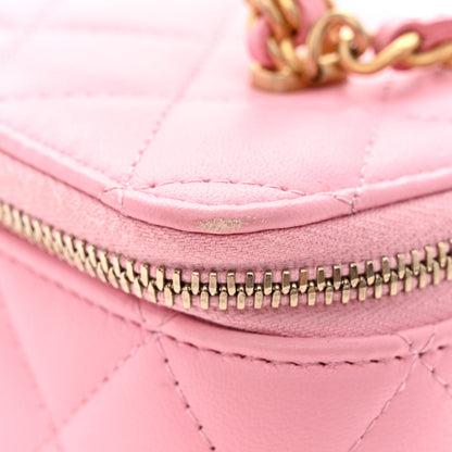 Chanel Lambskin Quilted Pick Me Up Vanity Case Pink 11 of 13