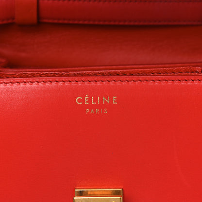 Celine Box Calfskin Small Classic Box Flap Bag Red 6 of 15