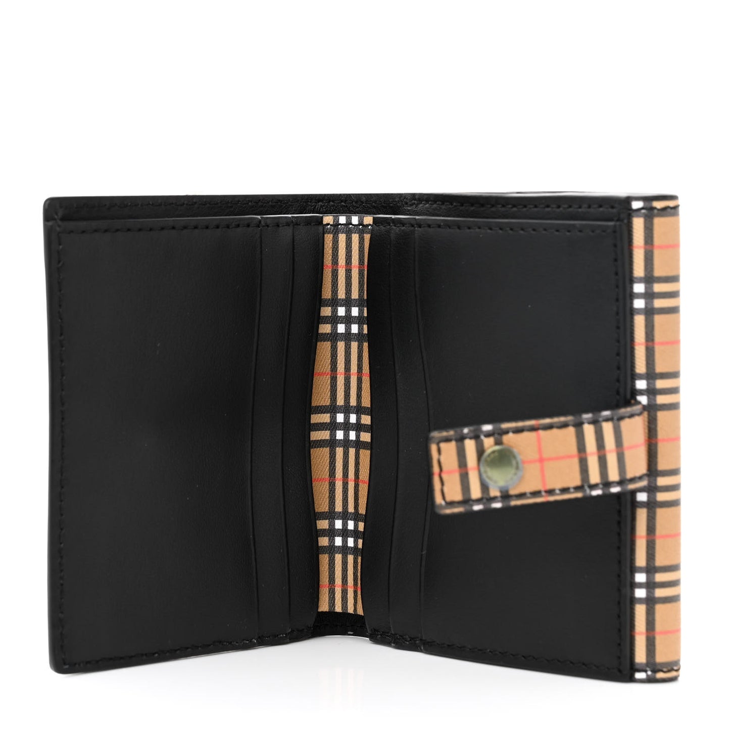 Mini Vintage Check Luna French Wallet Black
