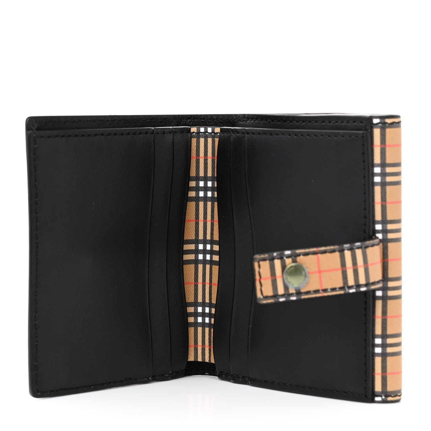 Burberry Mini Vintage Check Luna French Wallet Black 5 of 11