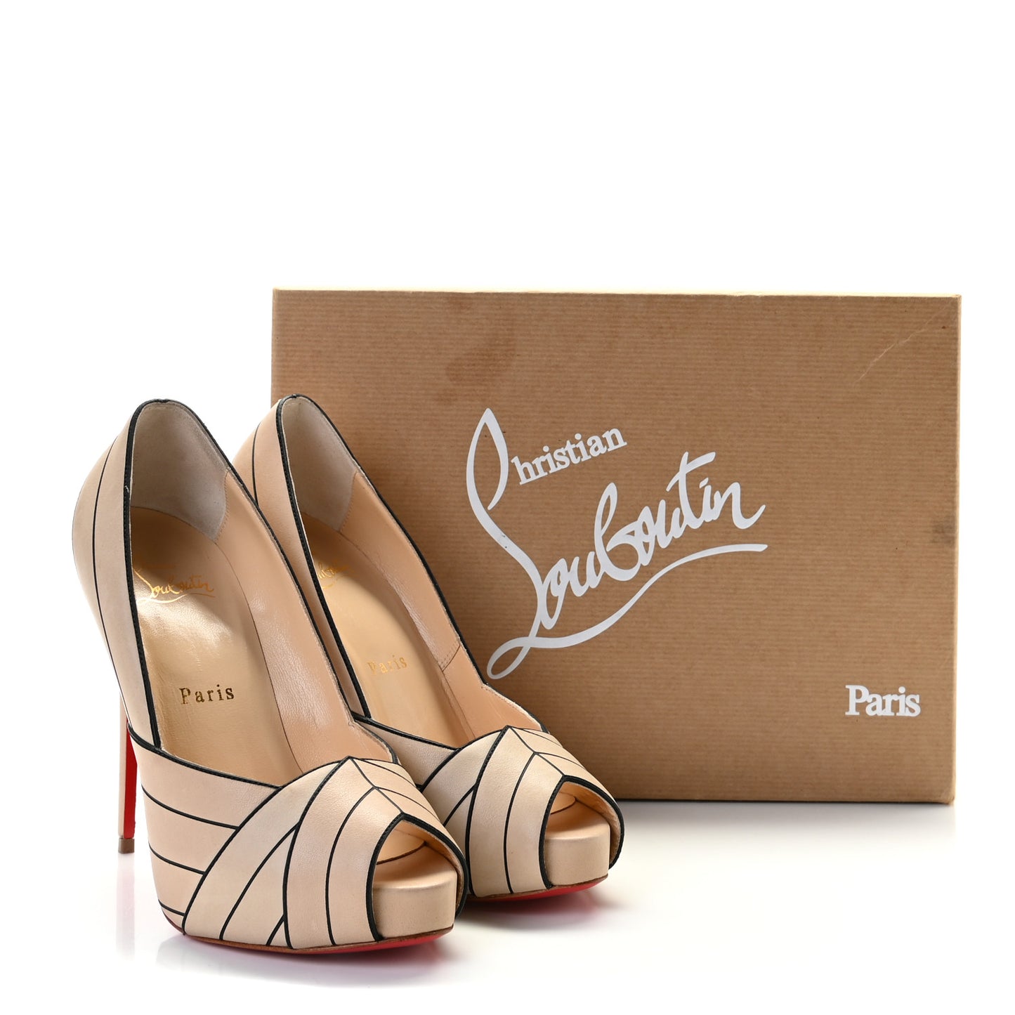 Calfskin Undessin Alta 120 Pumps 36 Nude Black