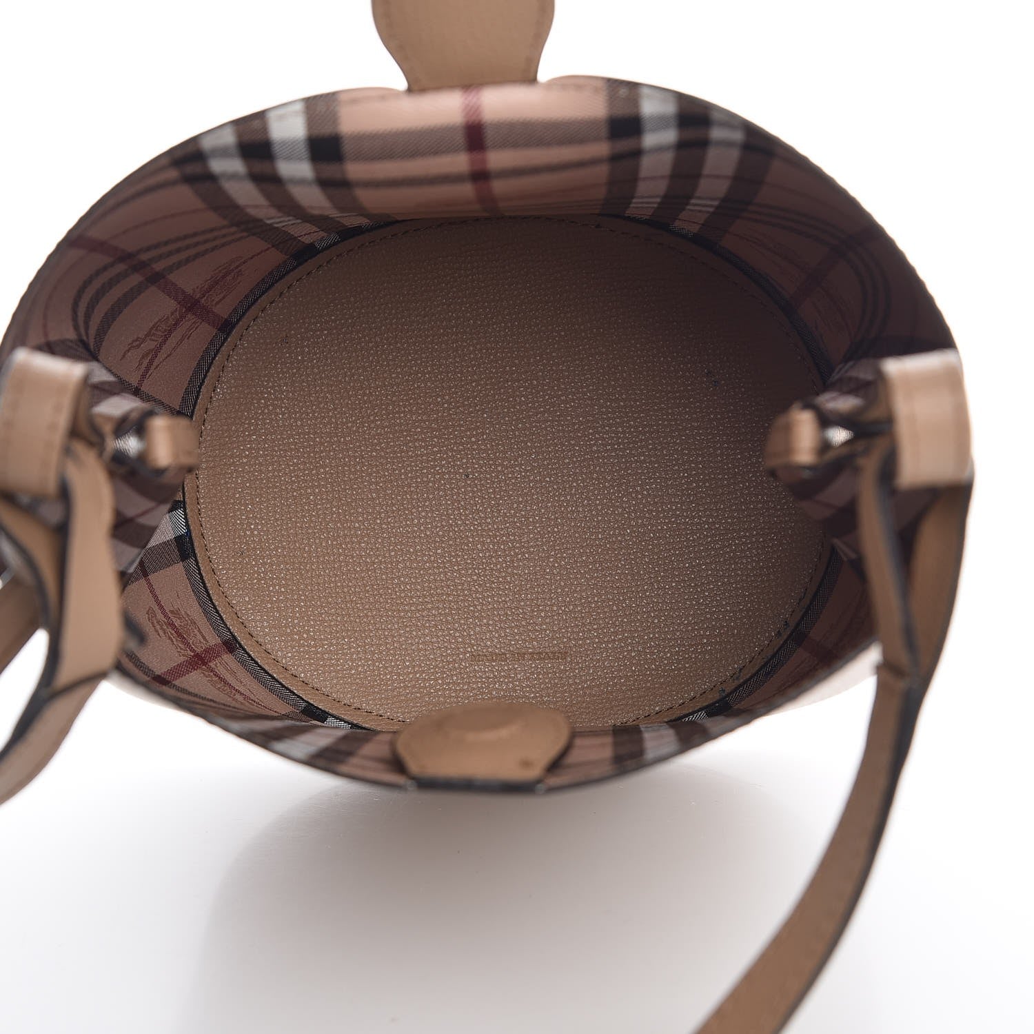 Burberry Calfskin Small Lorne Bucket Crossbody Natural 5 of 12