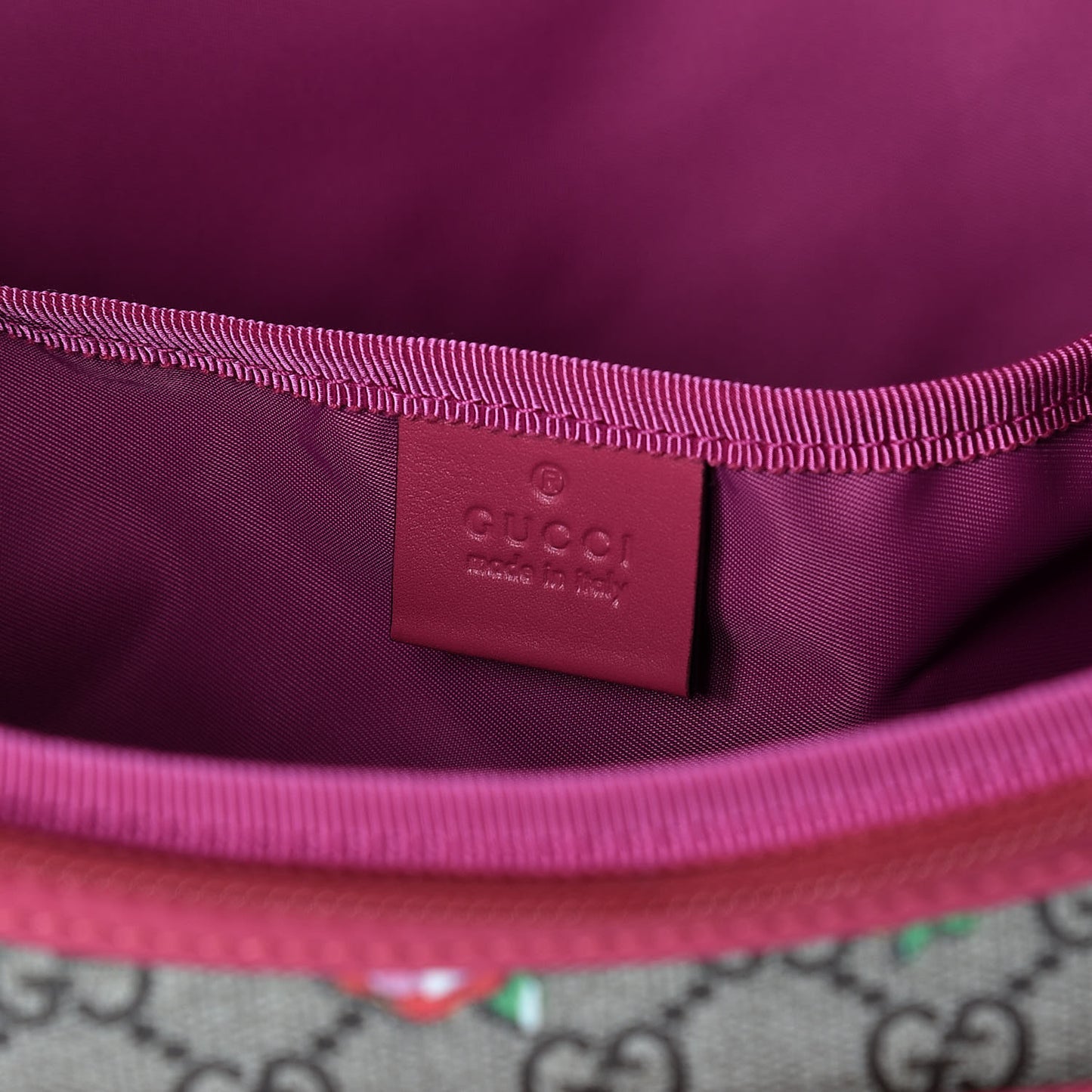 GG Supreme Monogram Rose Bud Diaper Bag Pink