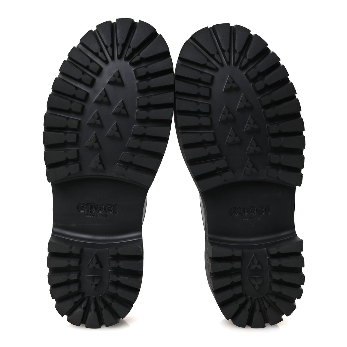 Gucci Rubber GG Monogram Perforated Elea Platform 55mm Lug Sole Sandals 41 Black 6 of 10
