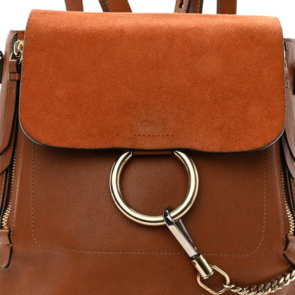 Chloe Suede Calfskin Medium Faye Backpack Tan 8 of 13