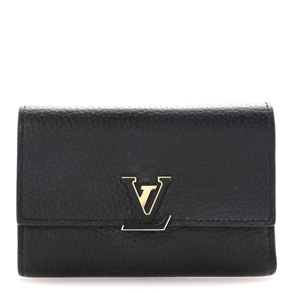 Louis Vuitton Taurillon Capucines Compact Wallet Black 1 of 13