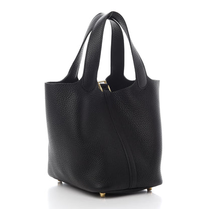 Hermes Taurillon Clemence Picotin Lock 18 PM Black 3 of 9