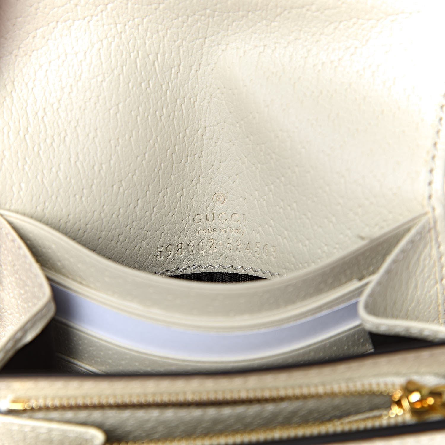 Gucci GG Supreme Monogram Flora Textured Calfskin Web Ophidia Card Case Wallet Beige Ebony Multicolor Mystic White 6 of 7