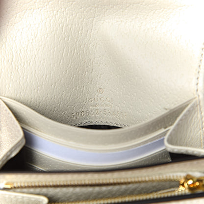 Gucci GG Supreme Monogram Flora Textured Calfskin Web Ophidia Card Case Wallet Beige Ebony Multicolor Mystic White 6 of 7