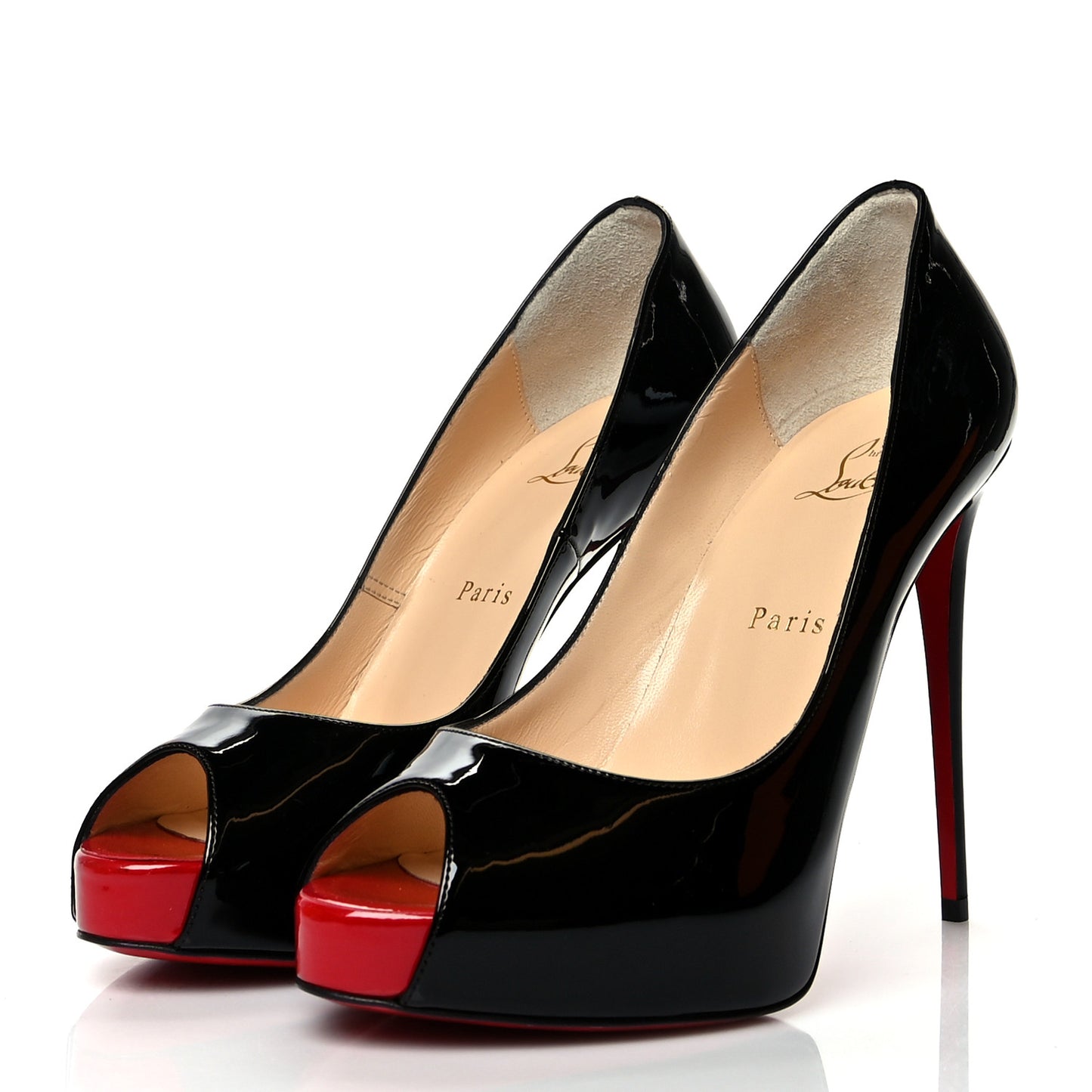 Patent New Very Prive 120 Pumps 38 Black Red