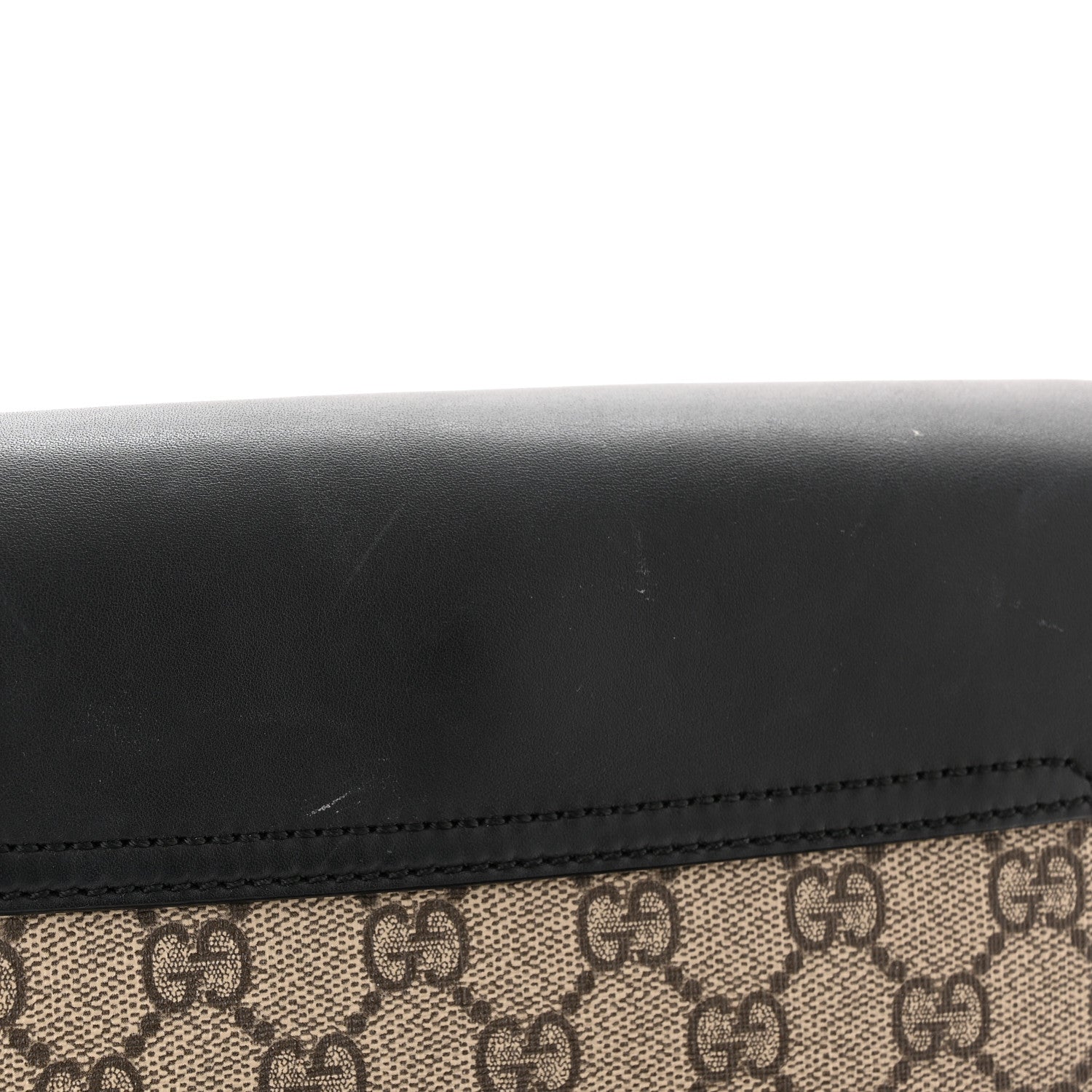 Gucci GG Supreme Monogram Web Medium Padlock Messenger Shoulder Bag Black 11 of 13