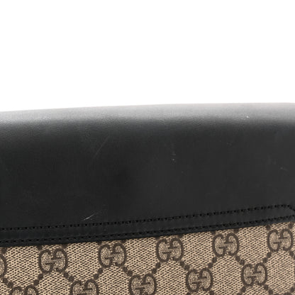 Gucci GG Supreme Monogram Web Medium Padlock Messenger Shoulder Bag Black 11 of 13