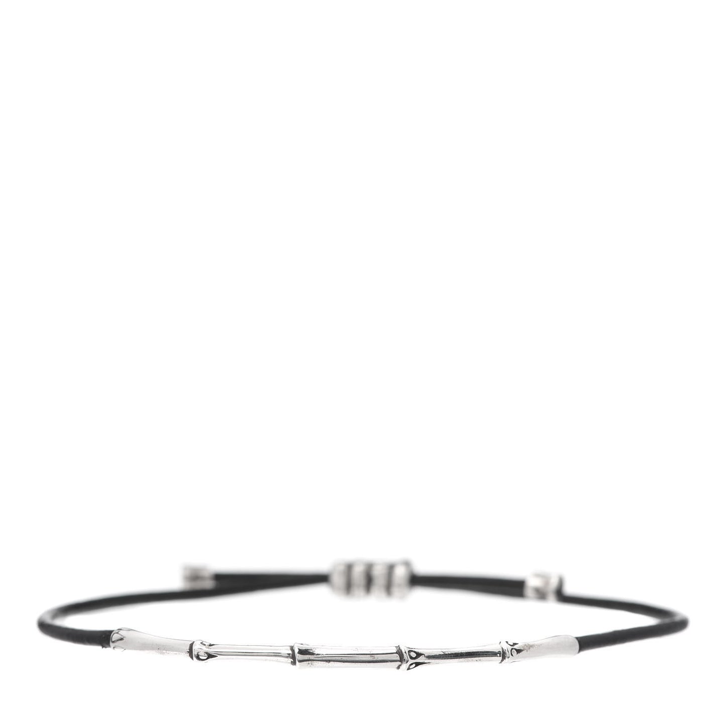 Sterling Silver Bamboo Cord Slide Bracelet