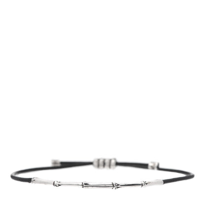 John Hardy Sterling Silver Bamboo Cord Slide Bracelet 1 of 5