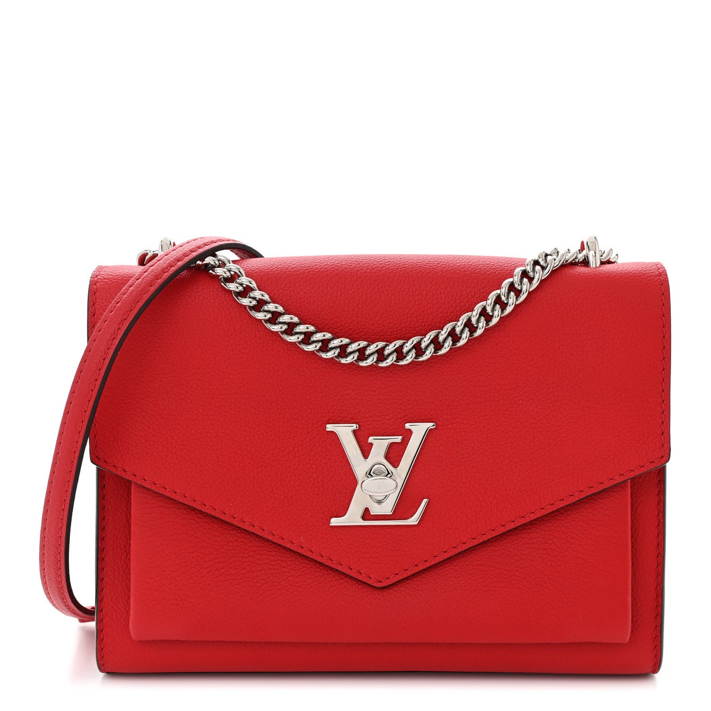 Soft Calfskin Mylockme Chain Bag BB Rubis