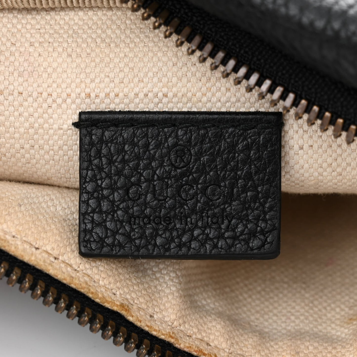 Grained Calfskin Small Logo Belt Bag Black