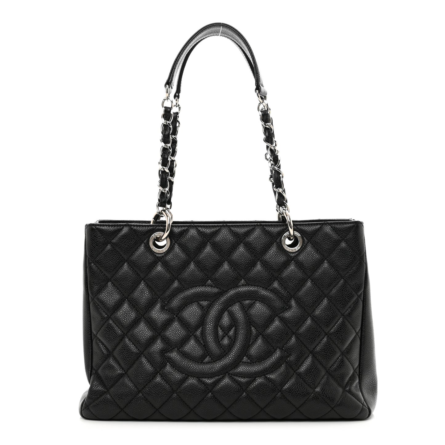 Caviar Quilted Grand Shopping Tote GST Black