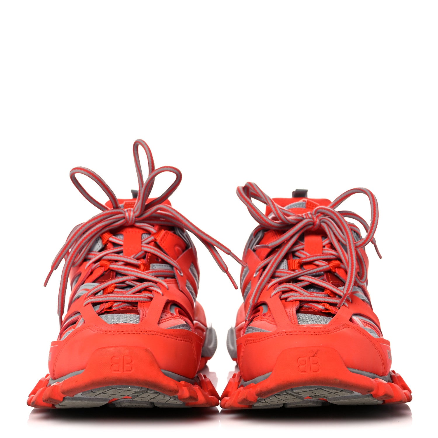 Balenciaga Mesh Nylon Mens Track Sneakers 42 Orange Slate Grey 2 of 11