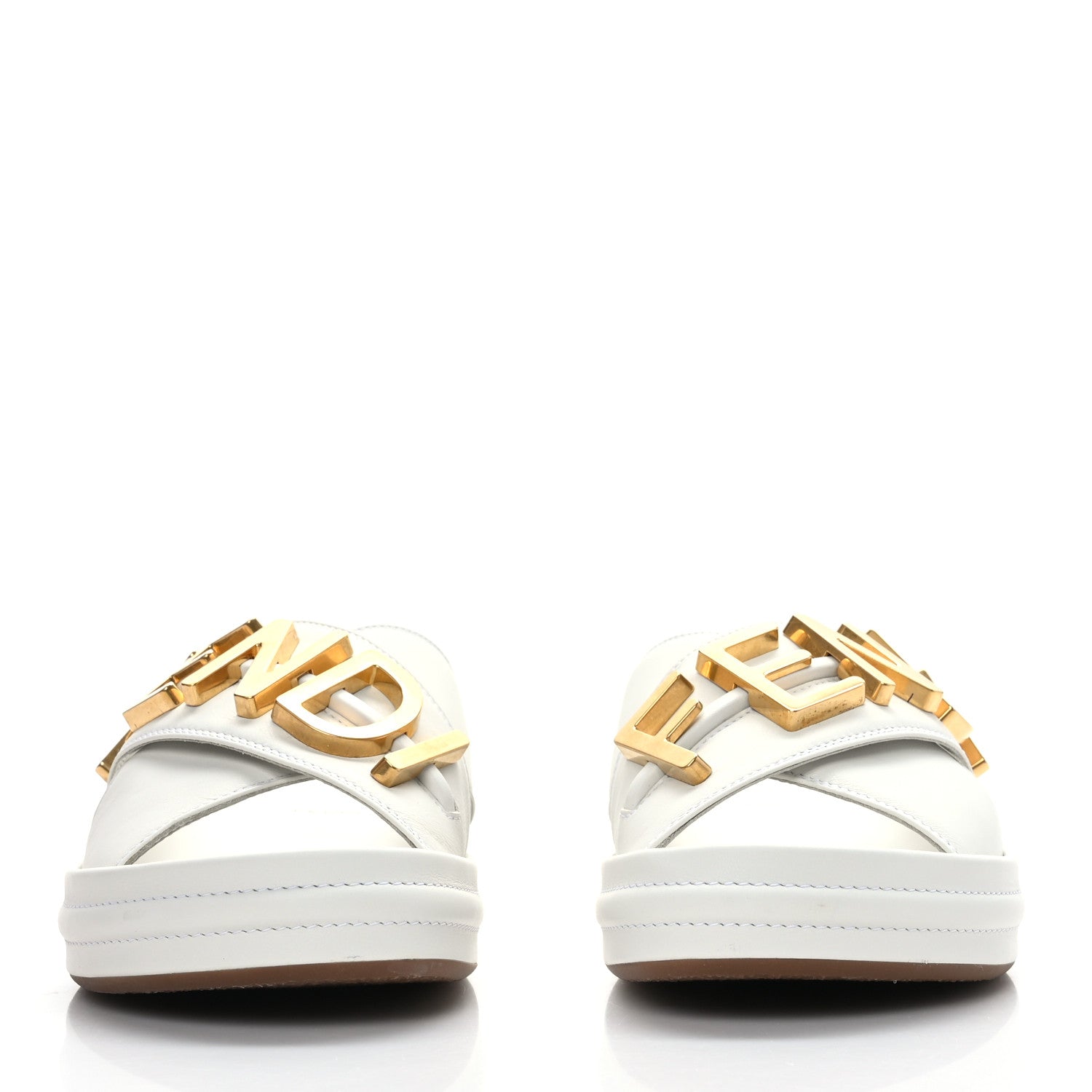 Fendi Vitello Womens Fendigraphy Slide Sandals 39.5 White Ice 2 of 9