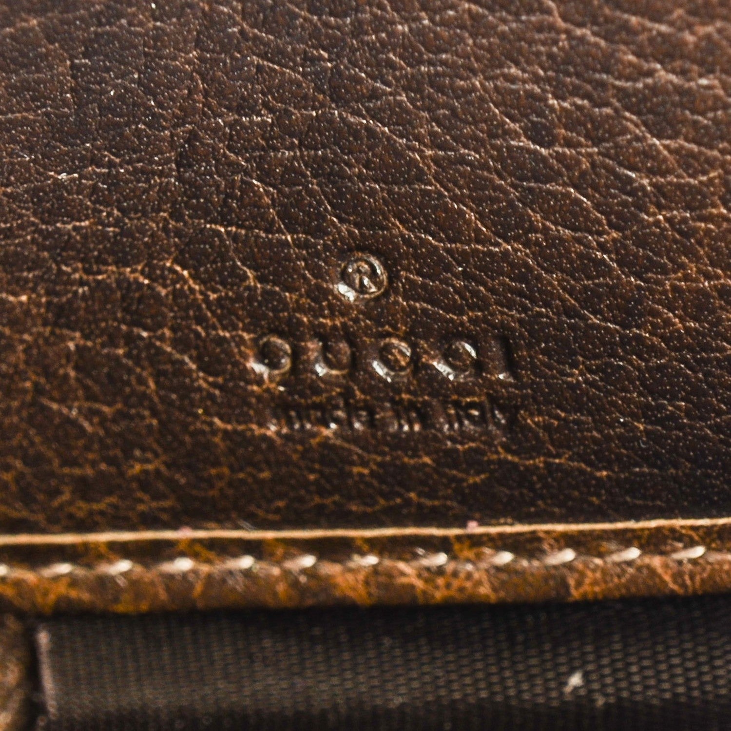 Gucci Monogram Calfskin Bamboo Tassel Zip Around Wallet Beige Ebony Chocolate 8 of 9