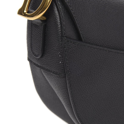 Christian Dior Grained Calfskin Saddle Bag Black 9 of 9