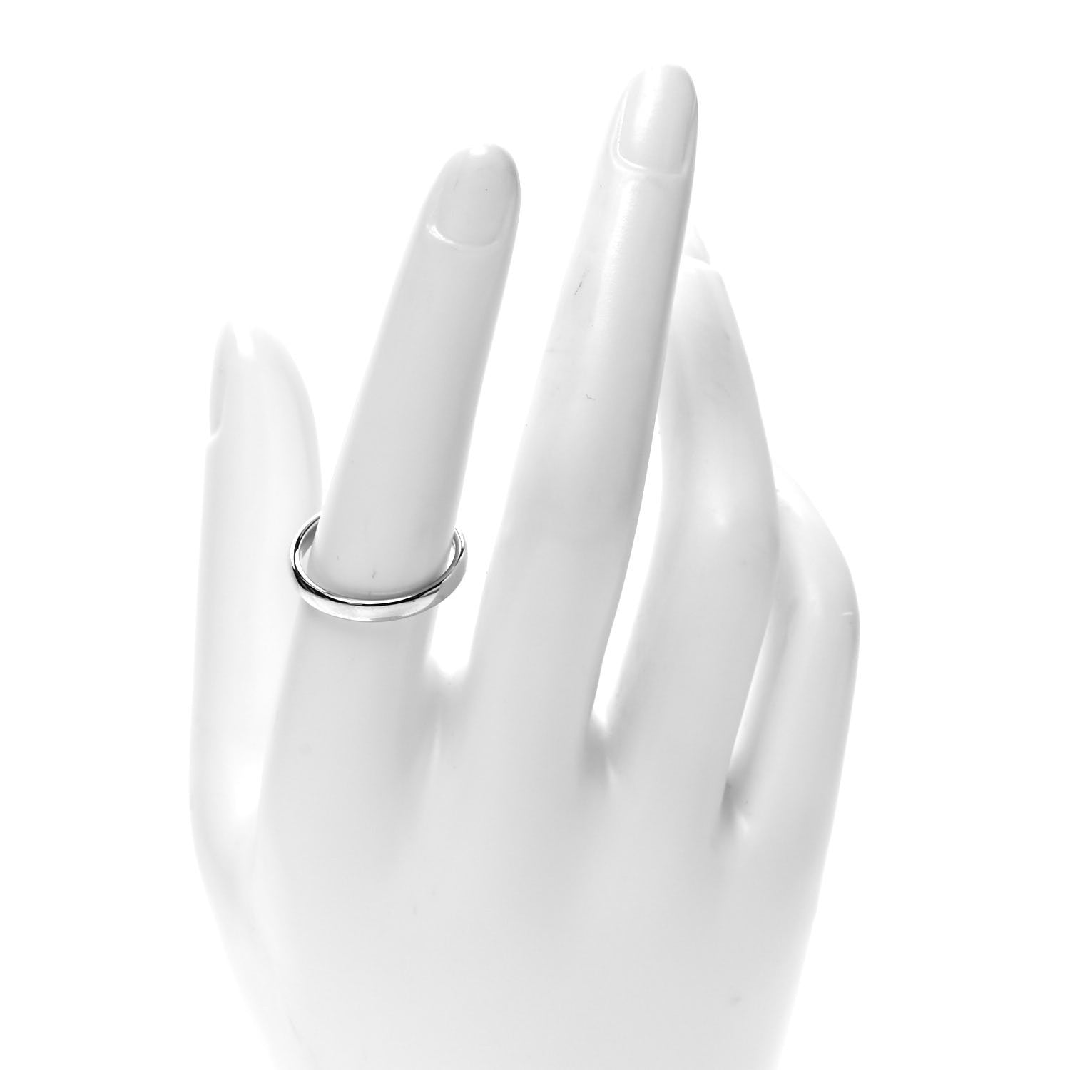 Tiffany Platinum 3mm Classic Wedding Band Ring 57 8 2 of 5