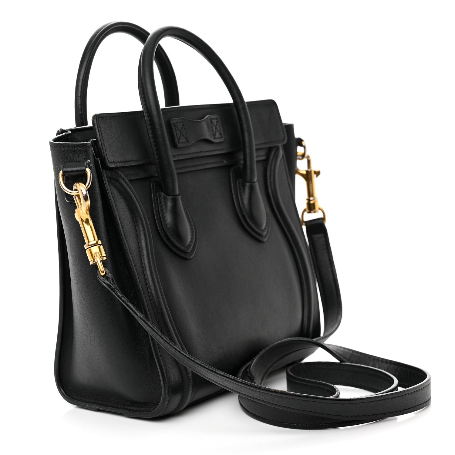 Celine Smooth Calfskin Nano Luggage Black 3 of 17