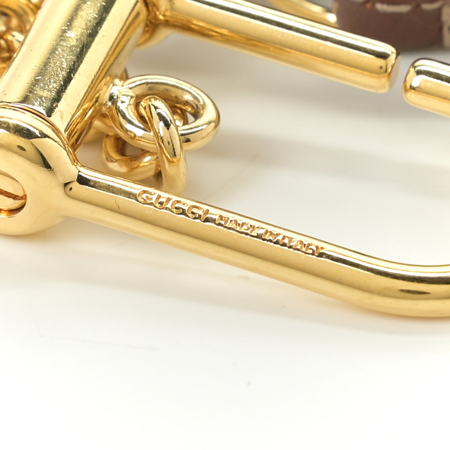 GG Supreme Monogram Key Case Beige Ebony Cuir