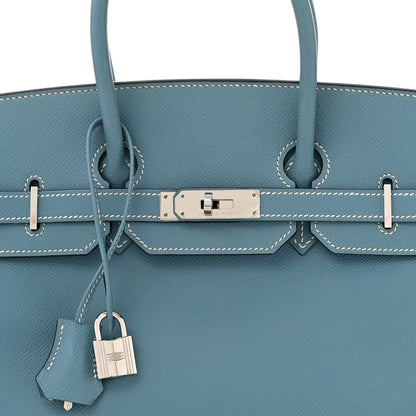 Hermes Epsom Birkin 35 Blue Jean 8 of 10
