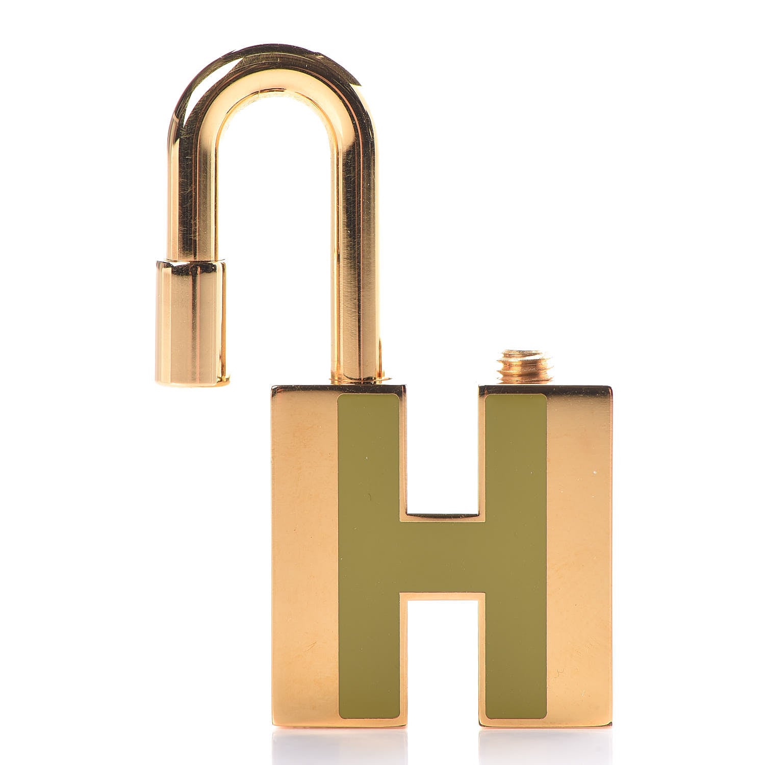 Hermes Lacquer Cadenas Neon Lock Gold Kaki 4 of 5
